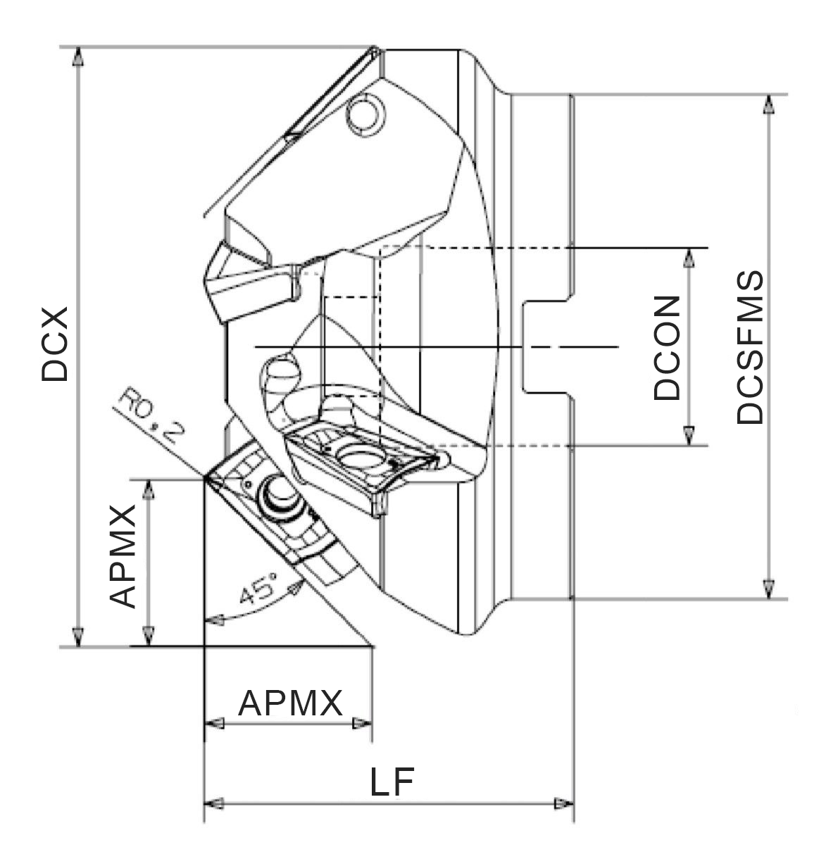 корпус фрезы Фрезерование фасок бренд GESAC