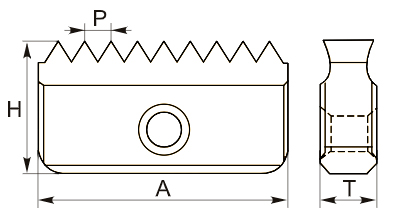 фрезерная резьбонарезная пластина гребёнка