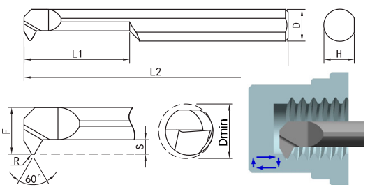 микрорезец твердосплавный cерия GMT-IR