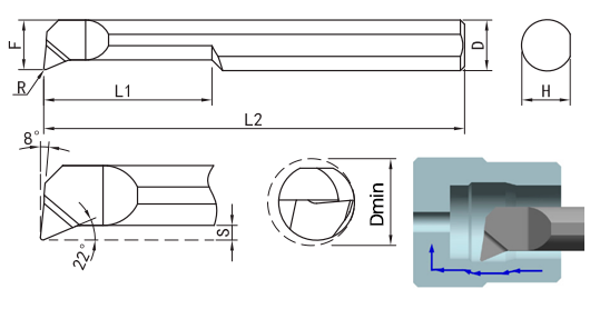 микрорезец твердосплавный cерия GMT-PR
