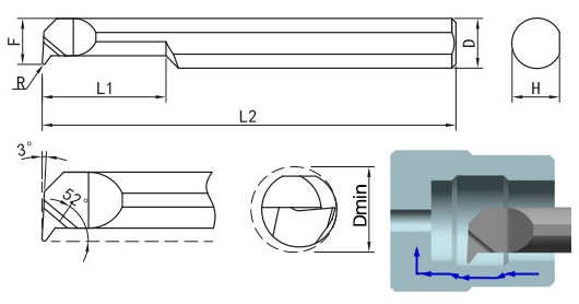 микрорезец твердосплавный cерия GMT-QR