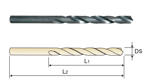 сверло монолитное быстрорежущая сталь, серия LIST6520 NACHI