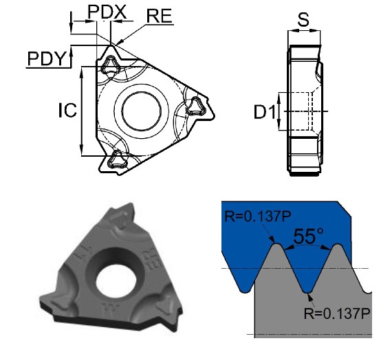 пластина резьбонарезная 16ER18W-TC-GM3225 GESAC