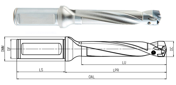 корпус сверла со вставкой GUMD