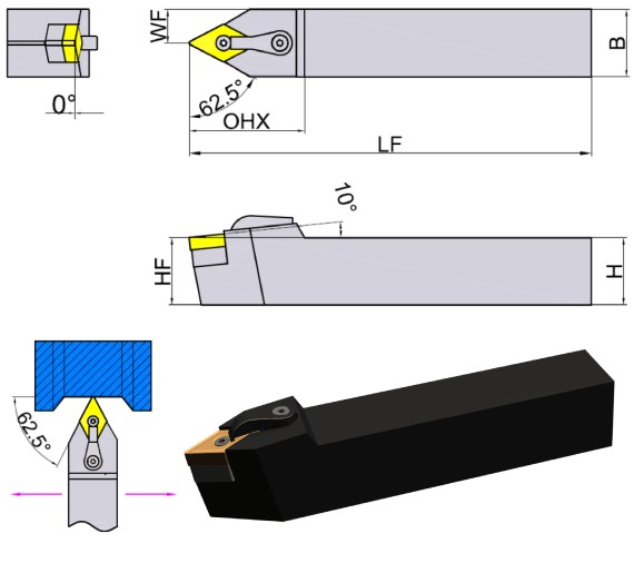 токарная державка MDPNN