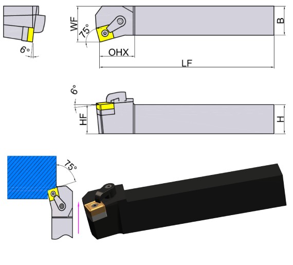 токарная державка MSKNR/L