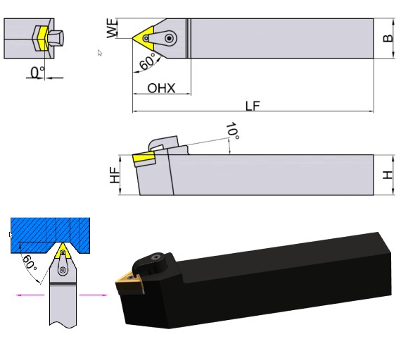 токарная державка MTENN