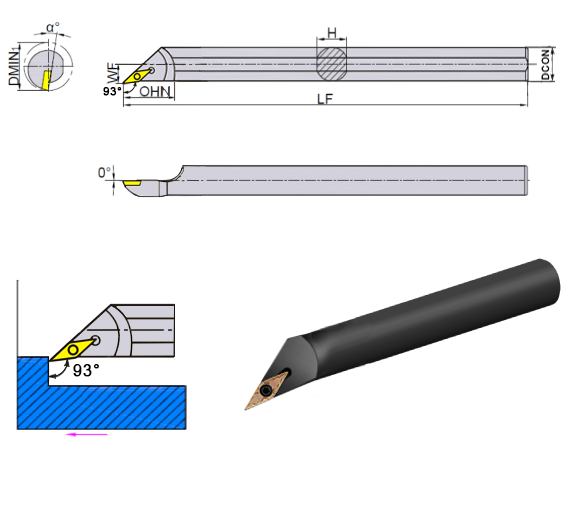токарная державка расточная S25R-SVJBR16B бренд TACTIC